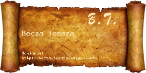 Becza Tessza névjegykártya